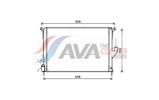 Radiator, engine cooling RTA2477 Ava Quality Cooling