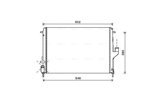 Radiator, engine cooling RTA2478 Ava Quality Cooling