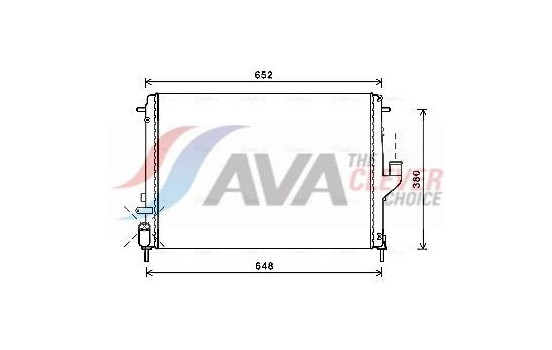 Radiator, engine cooling RTA2478 Ava Quality Cooling