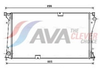 Radiator, engine cooling RTA2490 Ava Quality Cooling