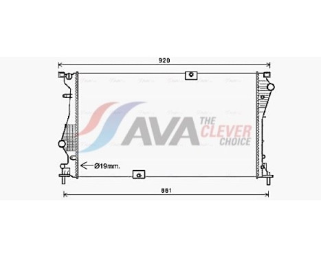 Radiator, engine cooling RTA2601 Ava Quality Cooling