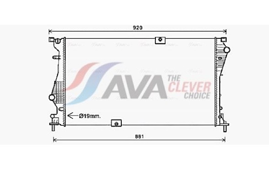 Radiator, engine cooling RTA2601 Ava Quality Cooling