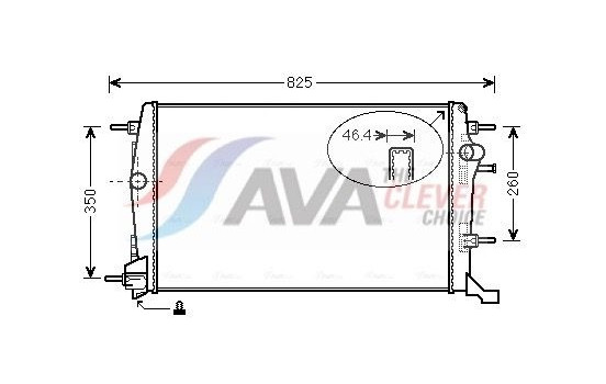 Radiator, engine cooling RTA2616 Ava Quality Cooling