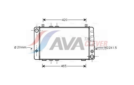 Radiator, engine cooling SA2002 Ava Quality Cooling