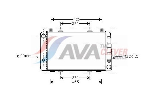 Radiator, engine cooling SA2009 Ava Quality Cooling