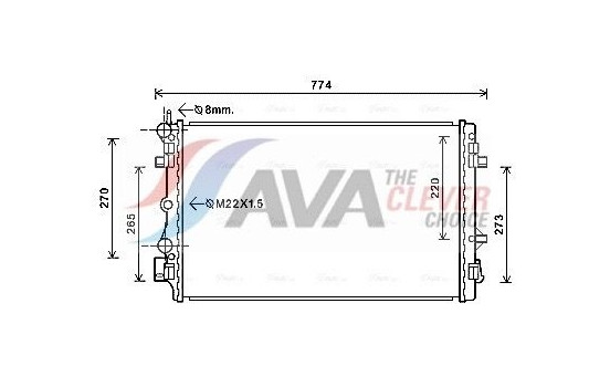 Radiator, engine cooling SA2021 Ava Quality Cooling