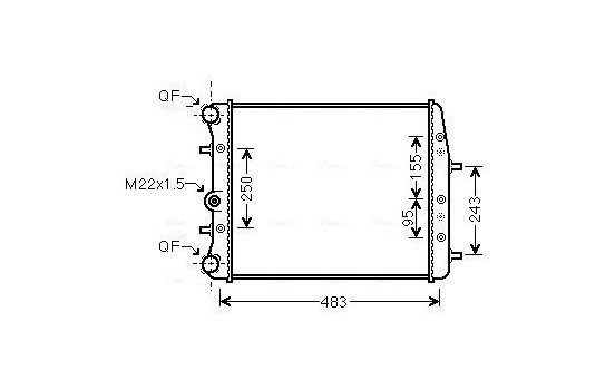 Radiator, engine cooling SAA2005 Ava Quality Cooling