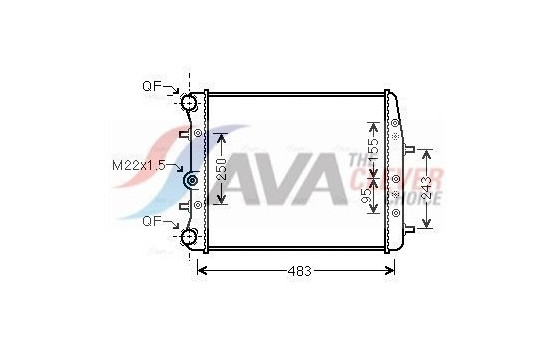 Radiator, engine cooling SAA2005 Ava Quality Cooling