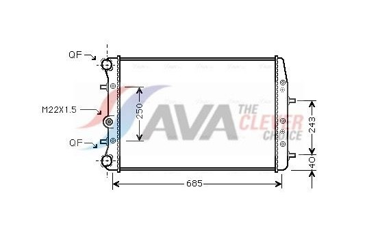 Radiator, engine cooling SAA2008 Ava Quality Cooling