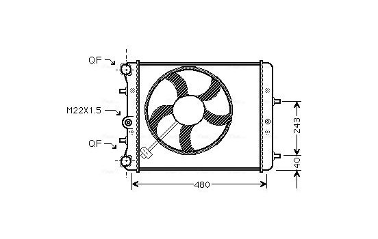 Radiator, engine cooling SAA2013 Ava Quality Cooling