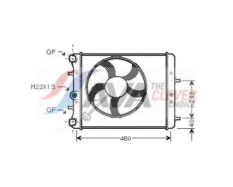 Radiator, engine cooling SAA2013 Ava Quality Cooling