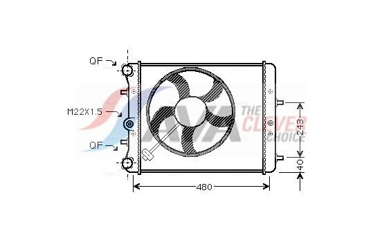 Radiator, engine cooling SAA2013 Ava Quality Cooling