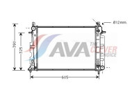 Radiator, engine cooling SB2027 Ava Quality Cooling