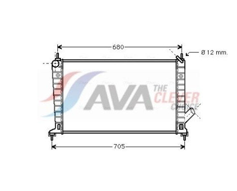 Radiator, engine cooling SB2035 Ava Quality Cooling