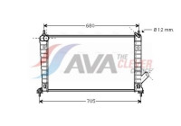 Radiator, engine cooling SB2061 Ava Quality Cooling