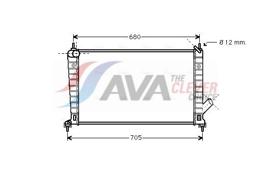 Radiator, engine cooling SB2061 Ava Quality Cooling