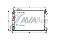 Radiator, engine cooling SBA2059 Ava Quality Cooling