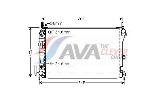 Radiator, engine cooling SBA2059 Ava Quality Cooling