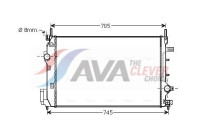 Radiator, engine cooling SBA2070 Ava Quality Cooling