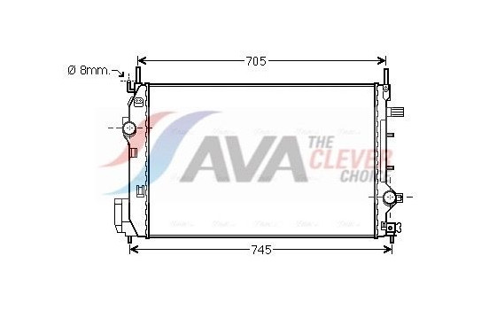 Radiator, engine cooling SBA2070 Ava Quality Cooling