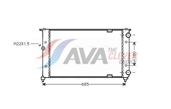 Radiator, engine cooling ST2021 Ava Quality Cooling