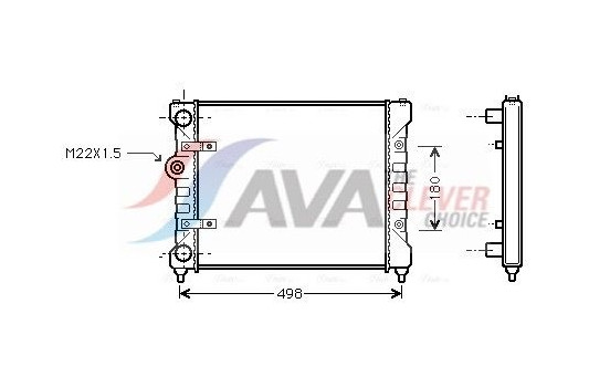 Radiator, engine cooling ST2022 Ava Quality Cooling