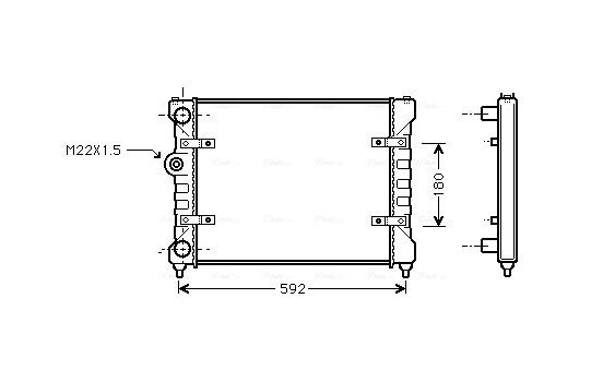 Radiator, engine cooling ST2023 Ava Quality Cooling