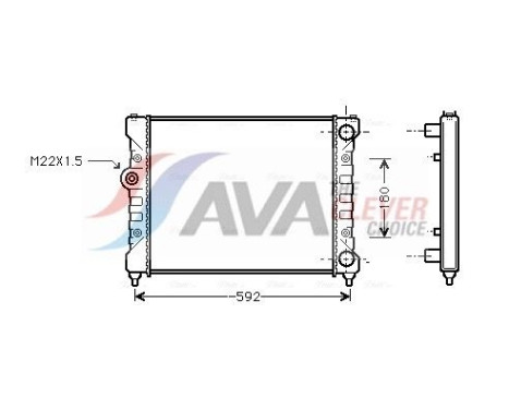 Radiator, engine cooling STA2024 Ava Quality Cooling