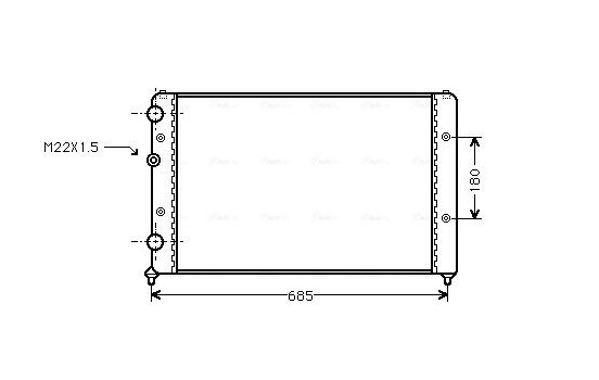 Radiator, engine cooling STA2031 Ava Quality Cooling