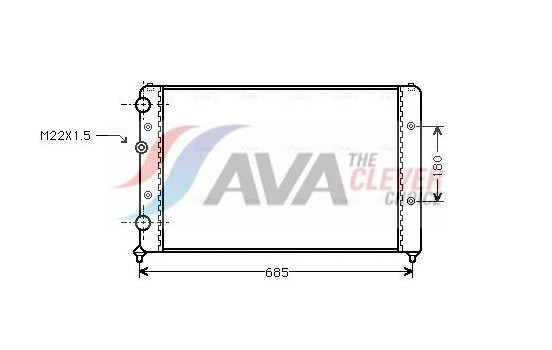 Radiator, engine cooling STA2031 Ava Quality Cooling