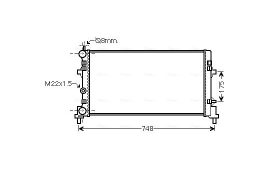 Radiator, engine cooling STA2037 Ava Quality Cooling