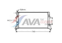 Radiator, engine cooling STA2037 Ava Quality Cooling