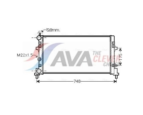 Radiator, engine cooling STA2037 Ava Quality Cooling