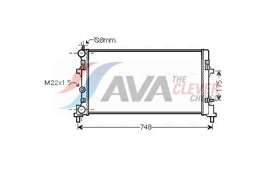 Radiator, engine cooling STA2041 Ava Quality Cooling
