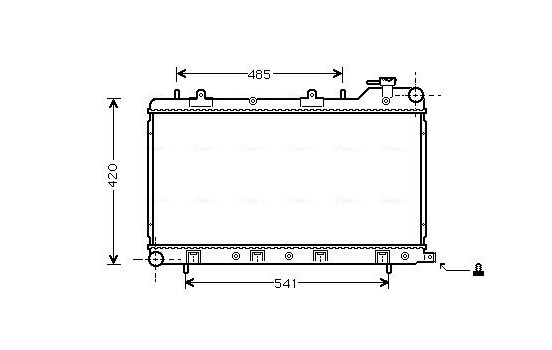 Radiator, engine cooling SU2045 Ava Quality Cooling