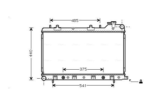 Radiator, engine cooling SU2049 Ava Quality Cooling