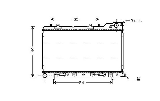 Radiator, engine cooling SU2054 Ava Quality Cooling