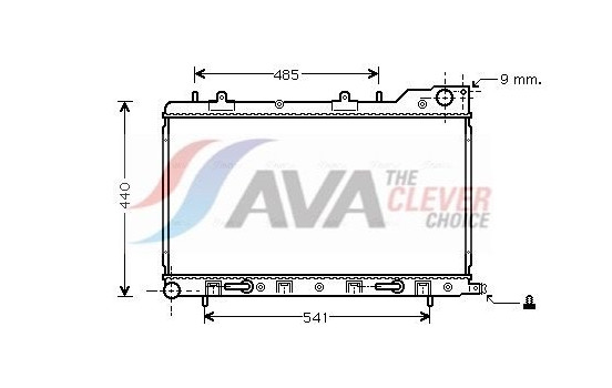 Radiator, engine cooling SU2054 Ava Quality Cooling