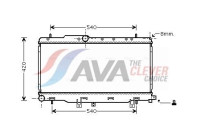 Radiator, engine cooling SU2057 Ava Quality Cooling