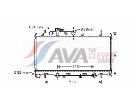Radiator, engine cooling SU2059 Ava Quality Cooling