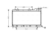 Radiator, engine cooling SU2071 Ava Quality Cooling