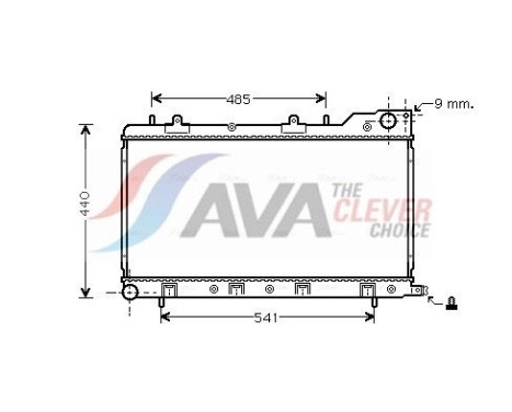 Radiator, engine cooling SU2071 Ava Quality Cooling