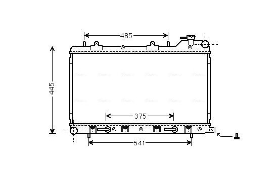 Radiator, engine cooling SU2075 Ava Quality Cooling