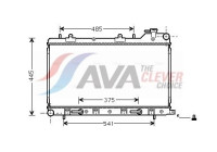Radiator, engine cooling SU2075 Ava Quality Cooling