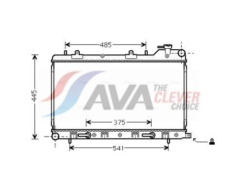 Radiator, engine cooling SU2075 Ava Quality Cooling