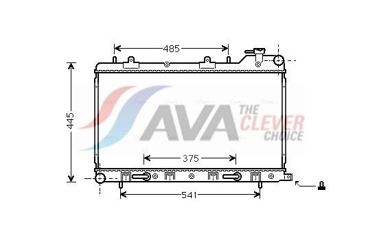 Radiator, engine cooling SU2075 Ava Quality Cooling