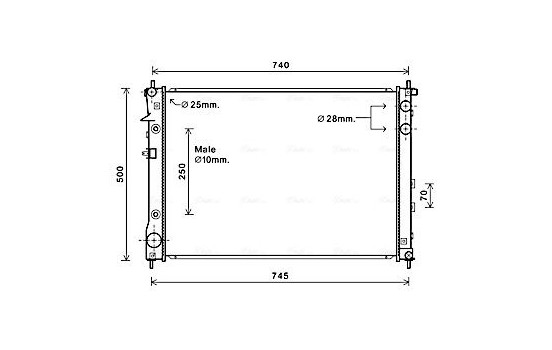 Radiator, engine cooling SU2091 Ava Quality Cooling