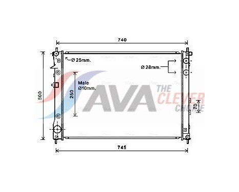 Radiator, engine cooling SU2091 Ava Quality Cooling