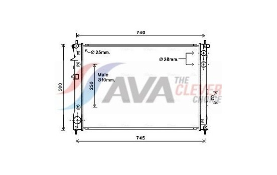 Radiator, engine cooling SU2091 Ava Quality Cooling