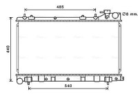 Radiator, engine cooling SU2103 Ava Quality Cooling